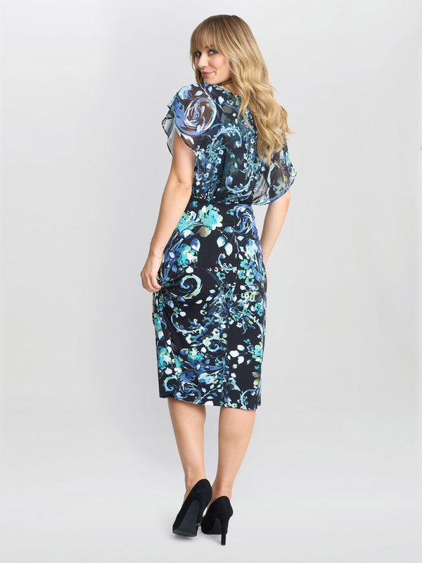 Lisa-Marie Printed Chiffon Blouson Dress