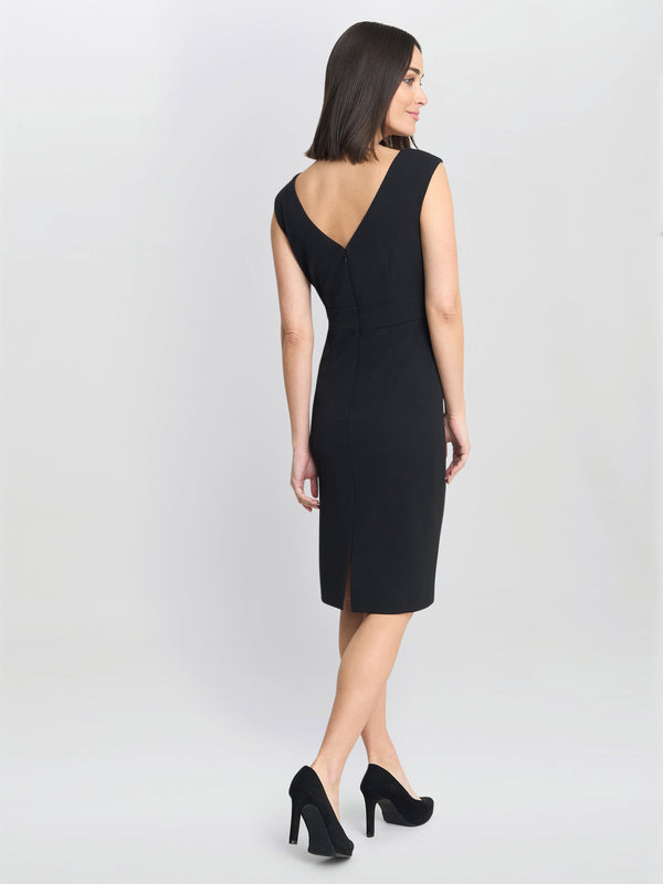 Arabella Crepe Taffeta Combo Dress