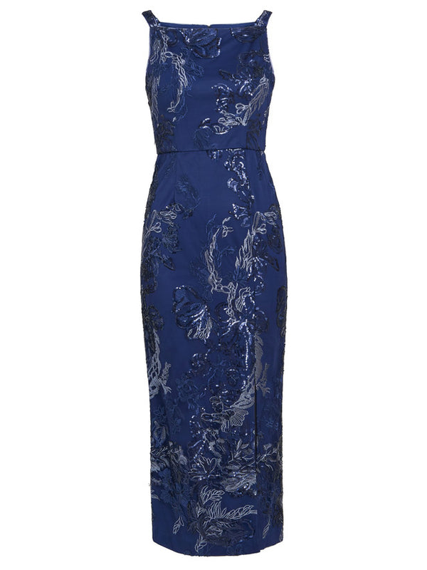 Blake Floral Sequin Ankle Length Dress