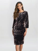 Arianne Sequin Velvet Dress