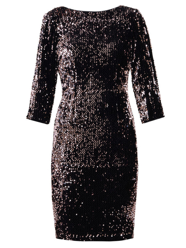 Arianne Sequin Velvet Dress