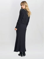 Celestina Long Pleated Knit Skirt