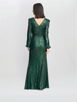 Alison Sequin V Neck Maxi Dress