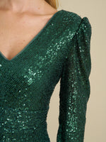 Alison Sequin V Neck Maxi Dress
