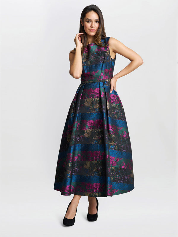 Jerri Jacquard Full Skirt Dress