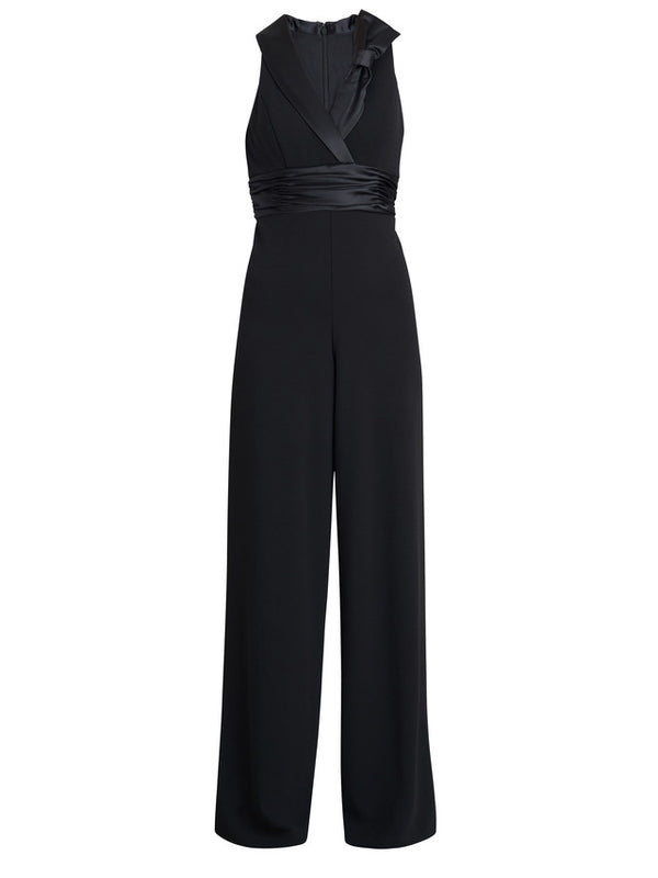 Melodie Crepe Jumpsuit With Satin Bow