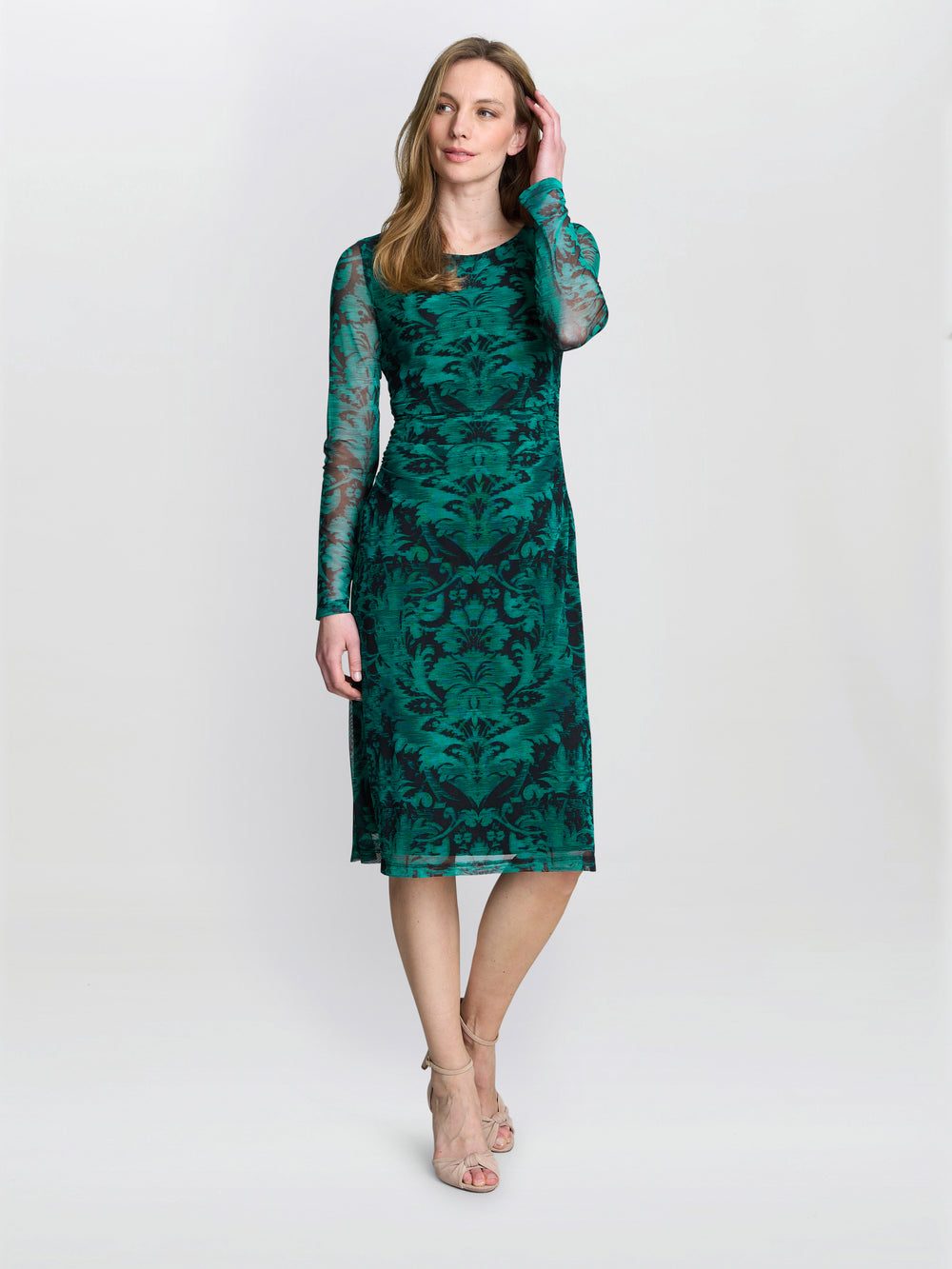 Carrie Long Sleeve Mesh Dress