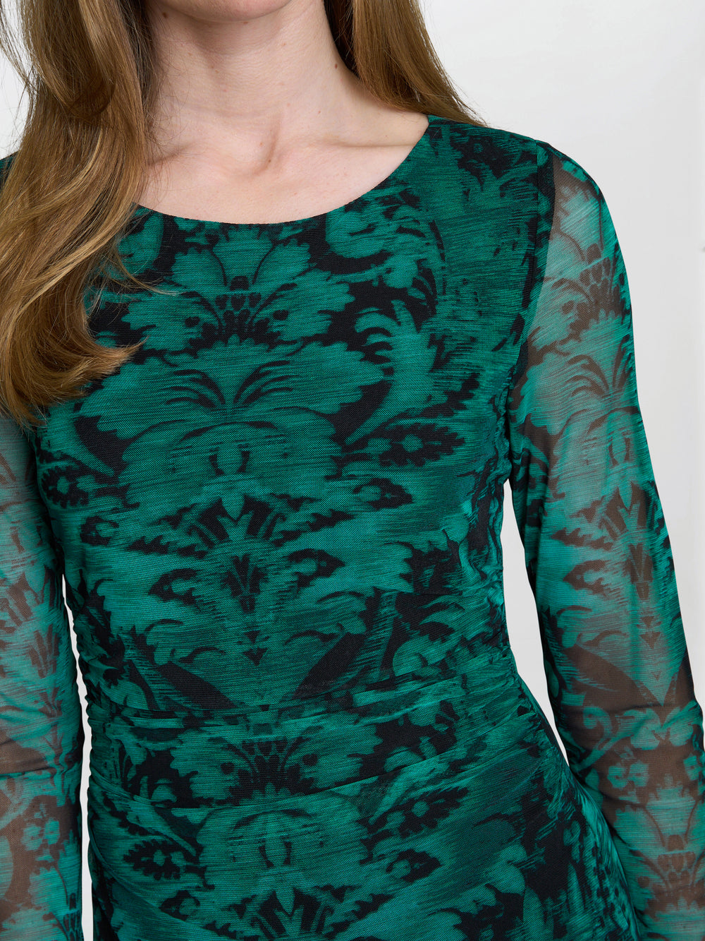 Carrie Long Sleeve Mesh Dress