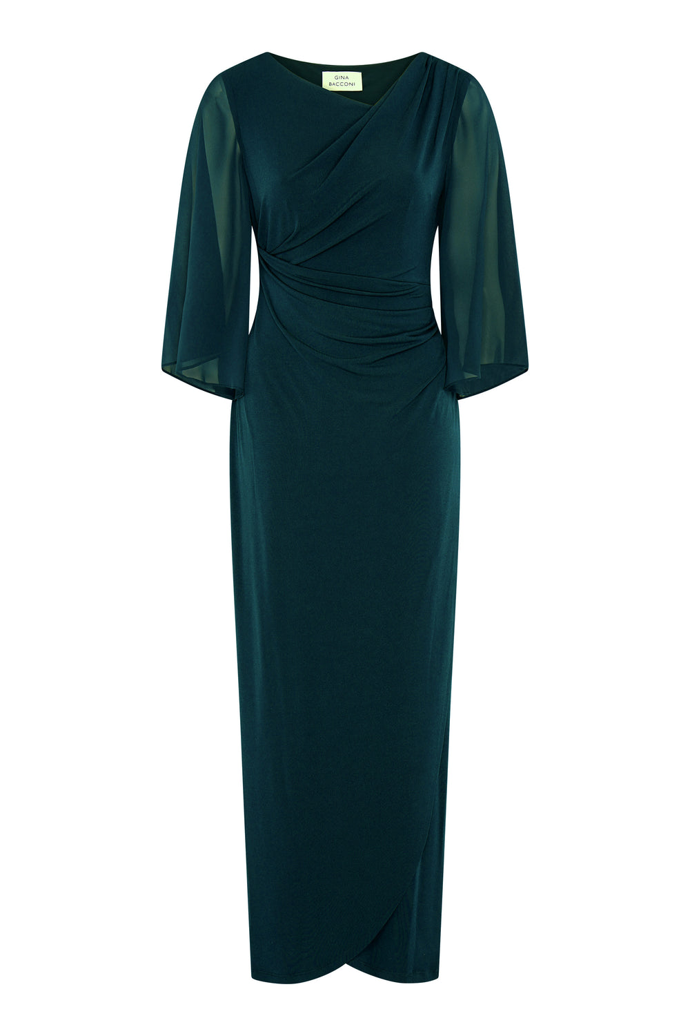 gina bacconi maxi dresses Josephine V Neck Maxi Dress With Embellished Sleeve Gina Bacconi