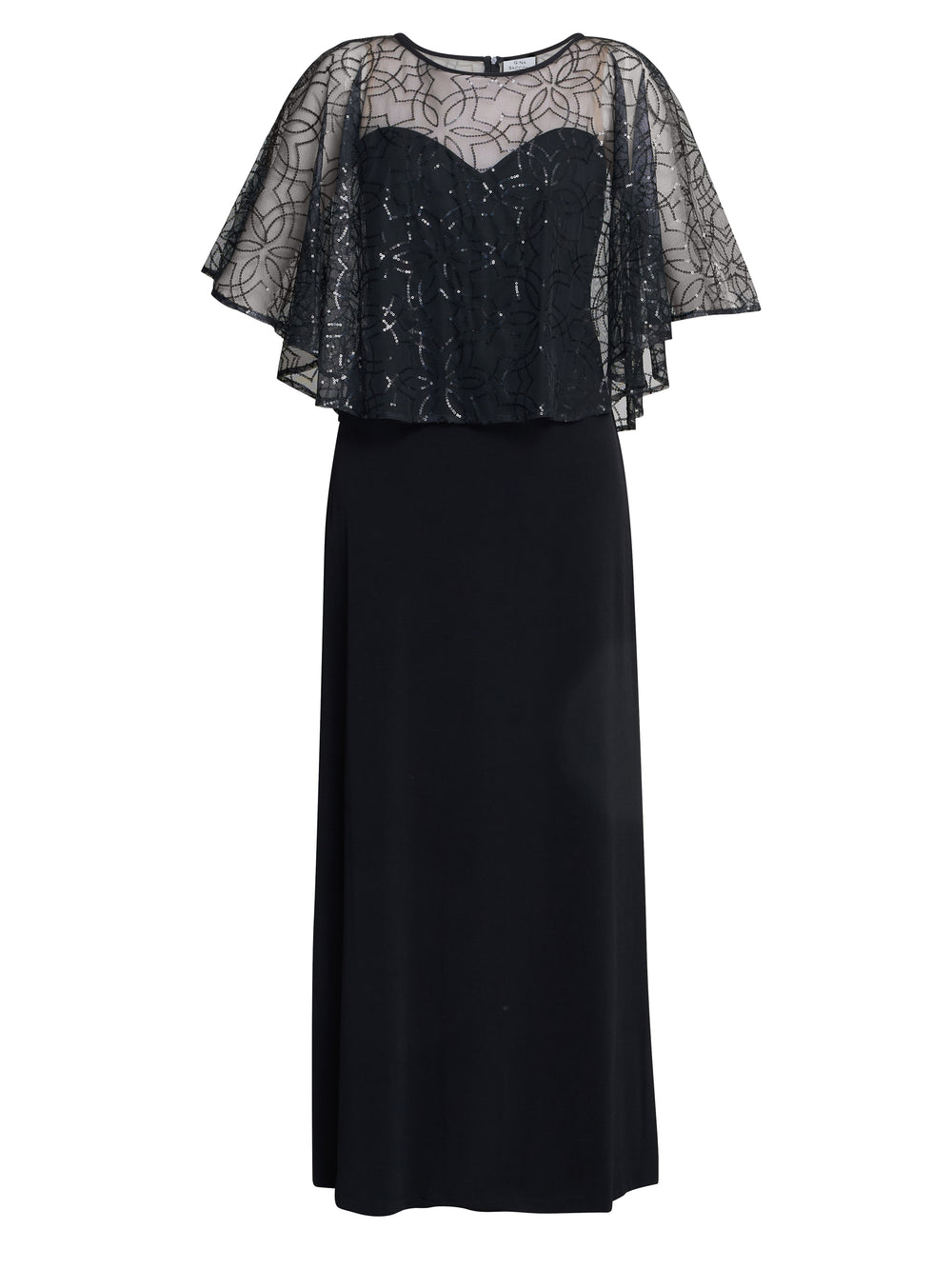 Anoushka Maxi Dress With Sheer Beaded Cape