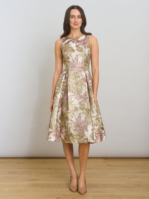 Alexandra Printed Jacuard Dress