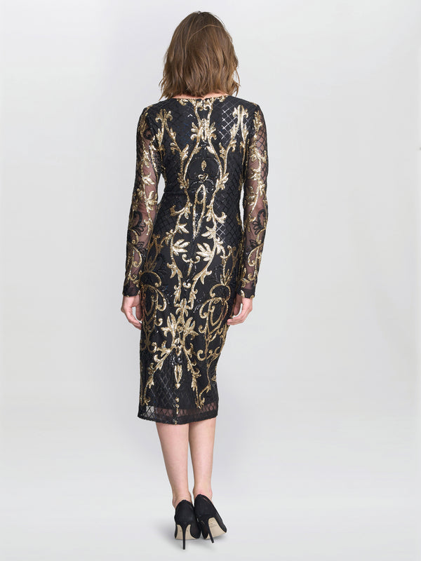 April Two Tone Sequin Dress