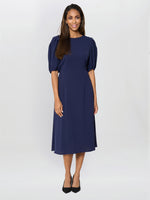 Flora Puff Sleeve Midi Dress