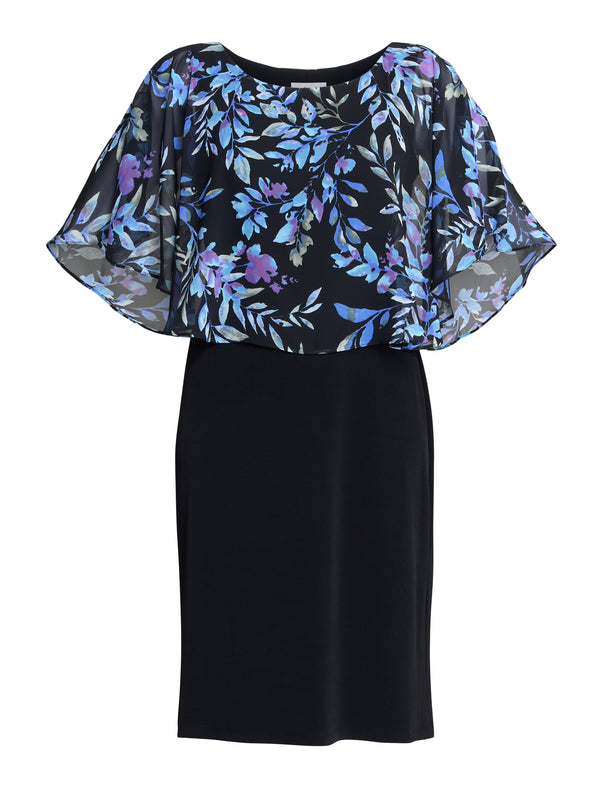 Jenny Floral Chiffon Overlay Dress