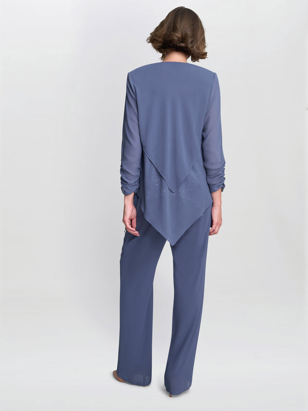 Kay Three Piece Trouser Suit With Sequin Top