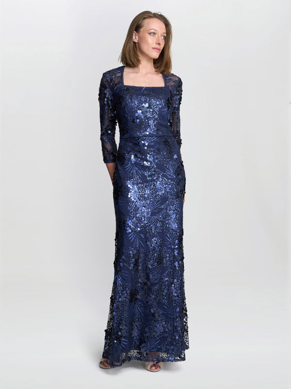 Kirsty Sequin Lace Maxi Dress