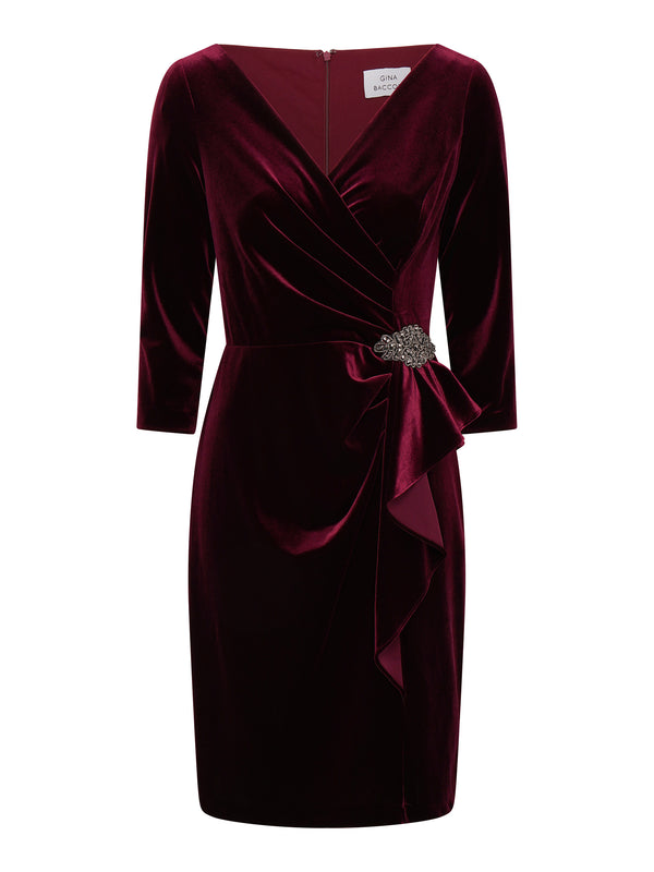 Lesley Velvet Wrap Dress
