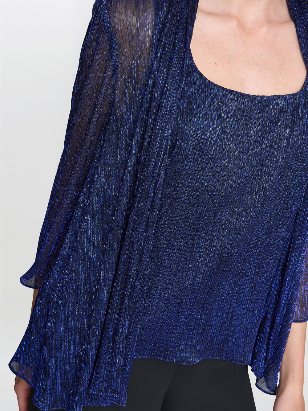 Kyler Metallic Top And Jacket Set