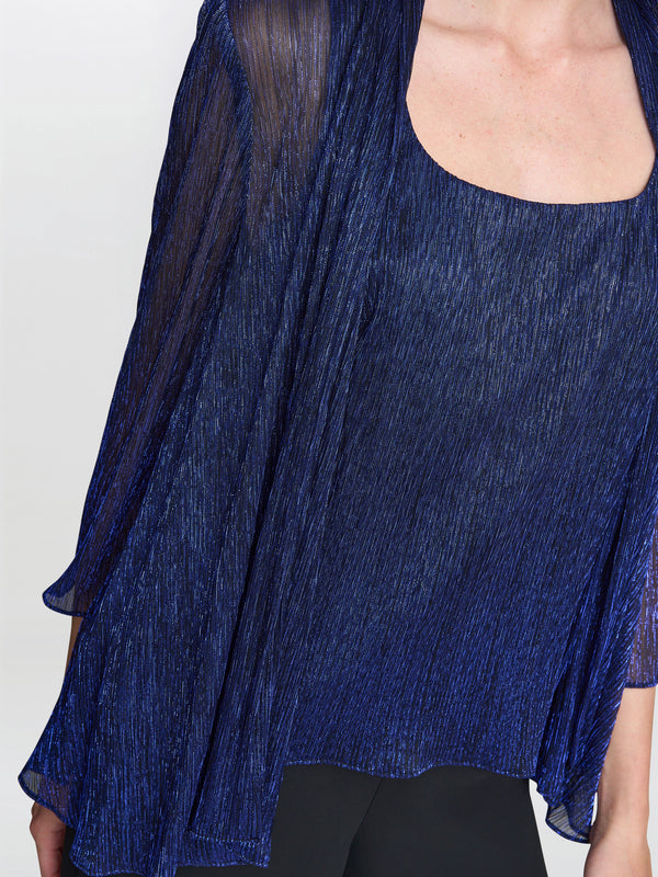 Kyler Metallic Top And Jacket Set