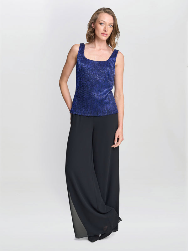 Kyler Metallic Top And Jacket Set