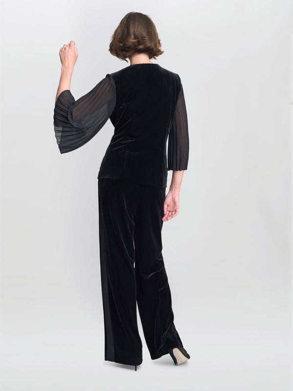 Lainie Velvet Top And Jacket Set