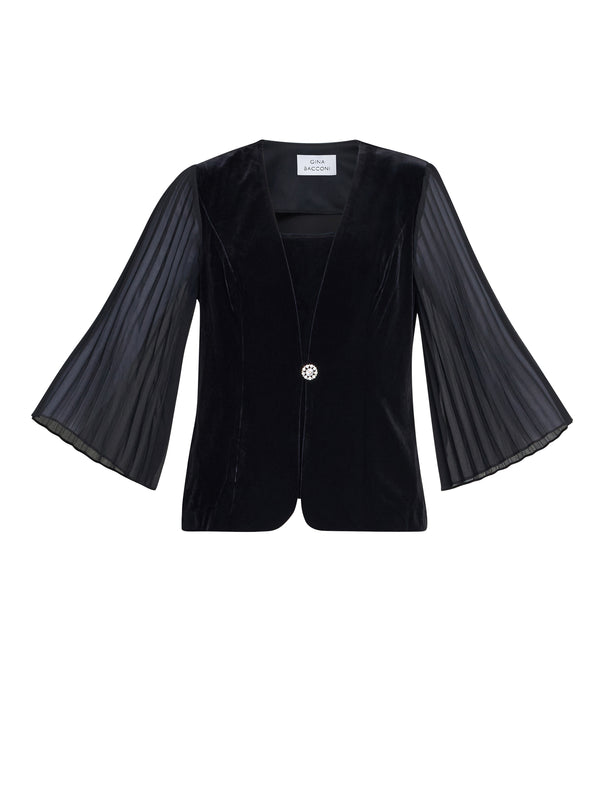 Lainie Velvet Top And Jacket Set