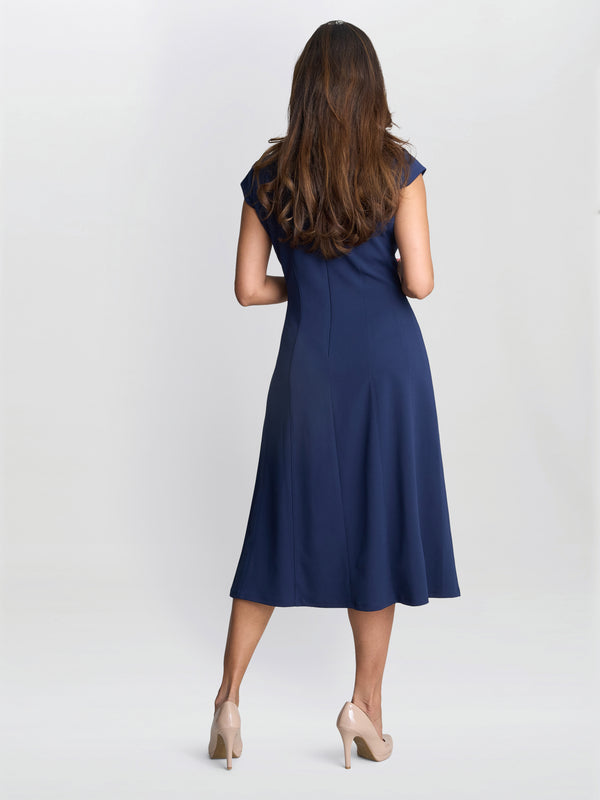 Maxene Fit And Flare Midi Dress