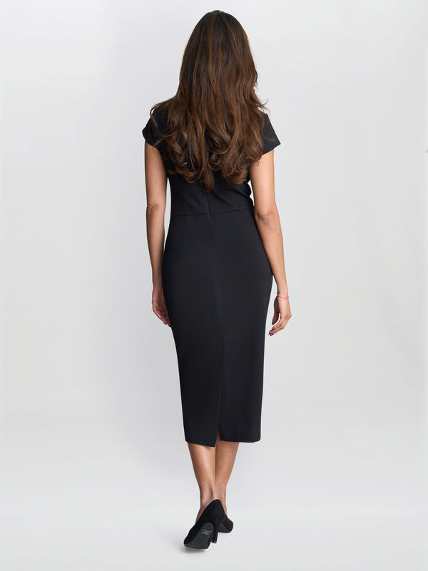 Maurine Ruched Midi Dress