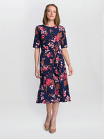 Lou Floral Print Midi Dress