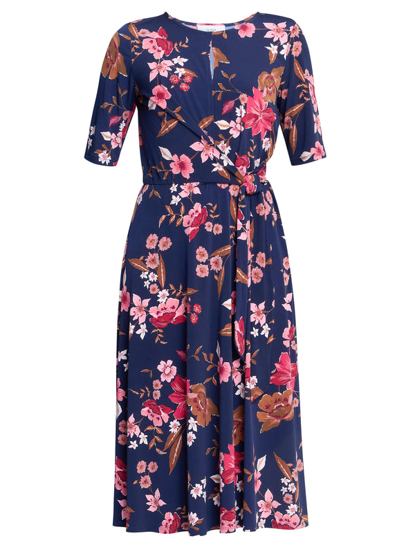 Lou Floral Print Midi Dress