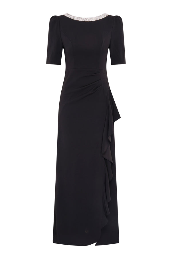 Paola Beaded Neck Maxi Dress