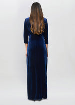 Paris Velvet Maxi Dress With 3/4 Sleeve