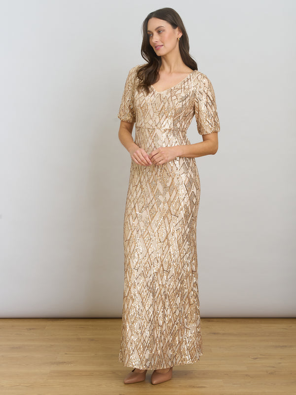 Pat Sequin Maxi Dress