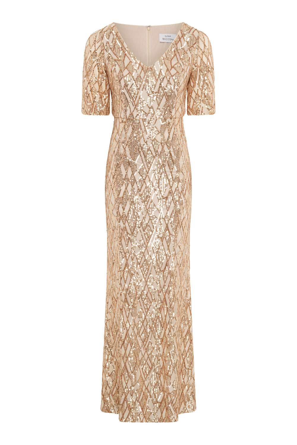 gina bacconi sequin dress April Two Tone Sequin Dress Gina Bacconi