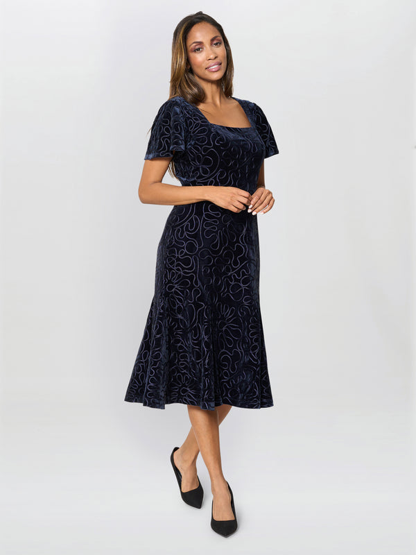 Ray Velvet Midi Dress