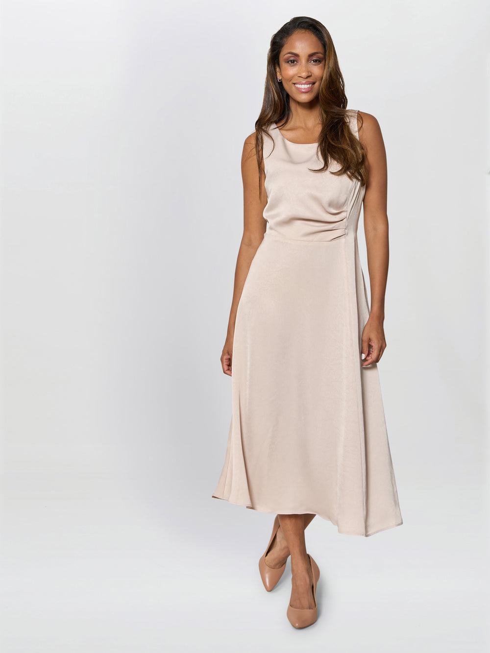 Sandy Sleeveless Midi Dress Gina Bacconi Sandy Sleeveless Midi Dress Gina Bacconi