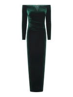 Sarah-Jane Velvet Off The Shoulder Maxi Dress