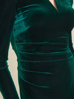 Sarah-Jane Velvet Off The Shoulder Maxi Dress