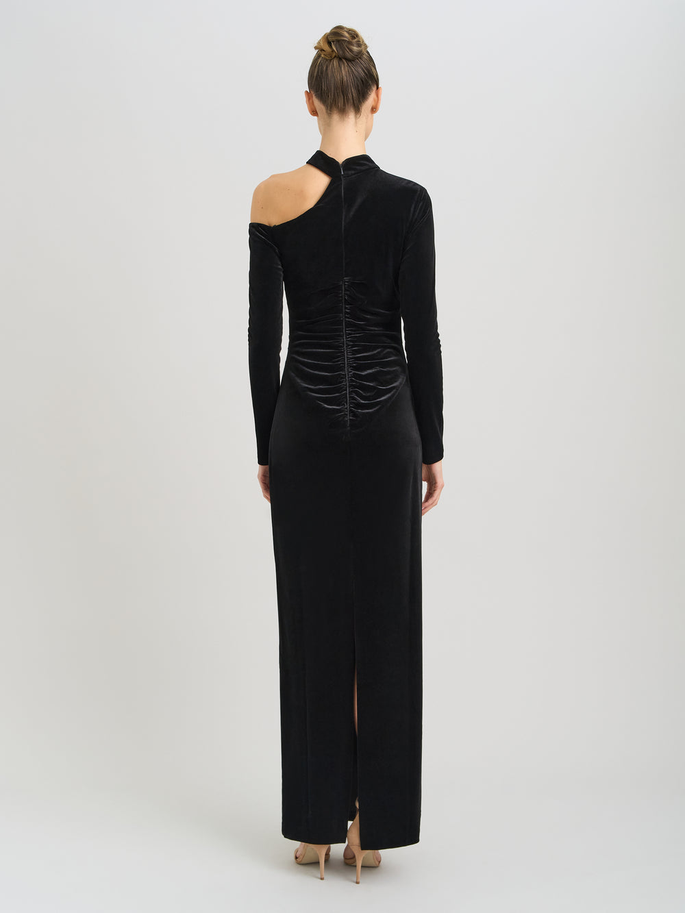 Sharon Velvet One Shoulder Maxi Dress