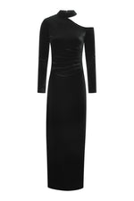 Sharon Velvet One Shoulder Maxi Dress