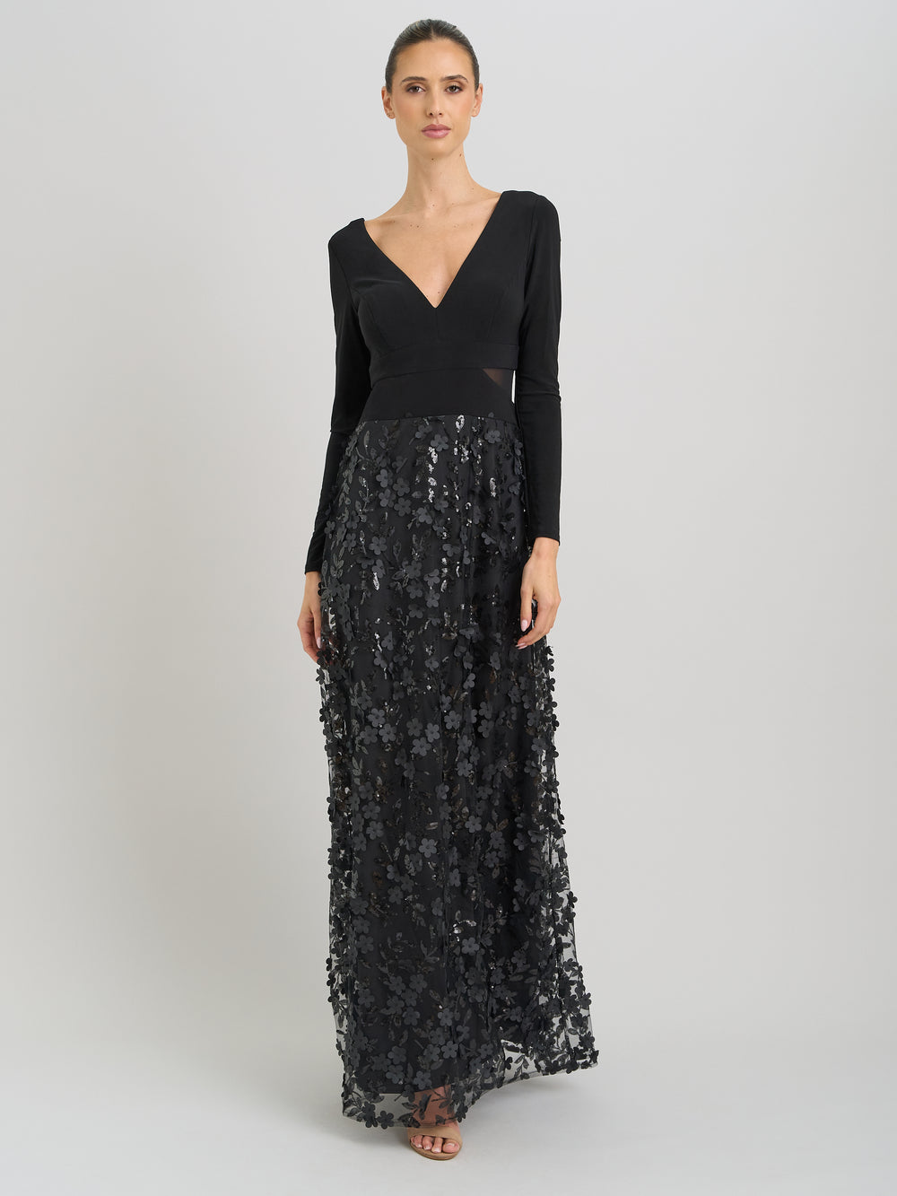 Shauna 3D Embroidery Maxi Dress