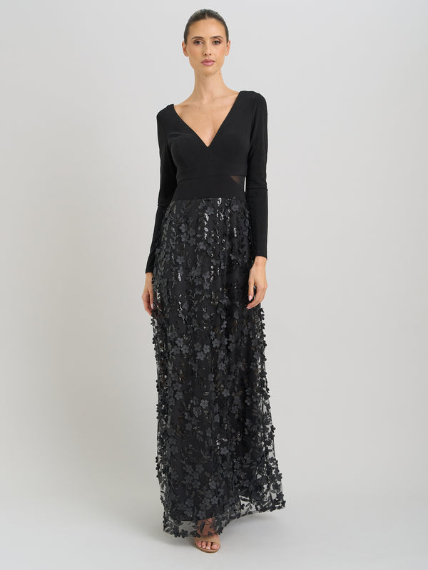 Shauna 3D Embroidery Maxi Dress