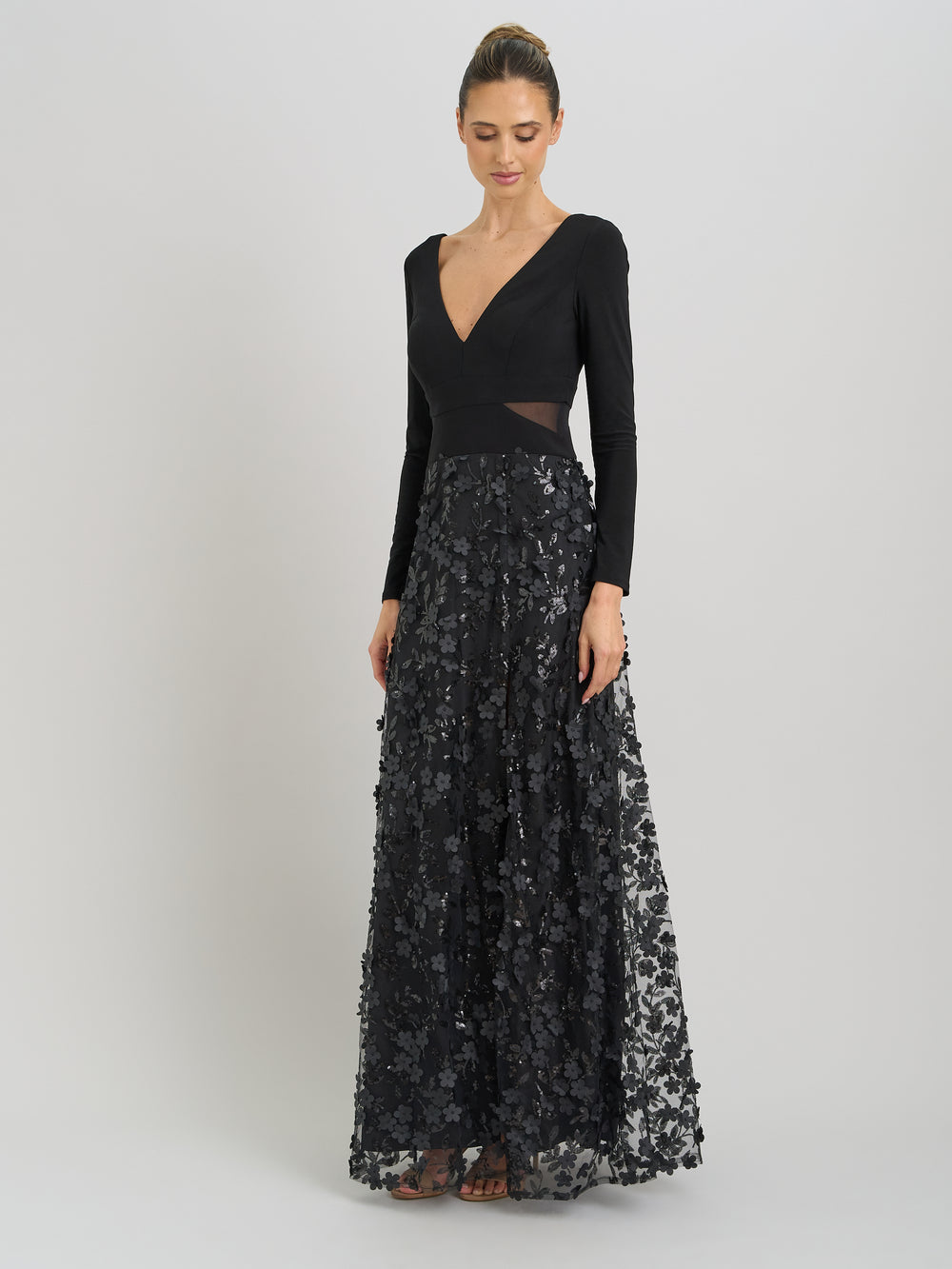 Shauna 3D Embroidery Maxi Dress