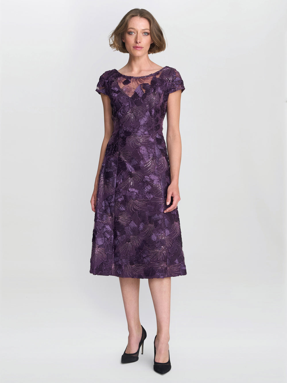 Abella Illusion Jewel Floral Dress