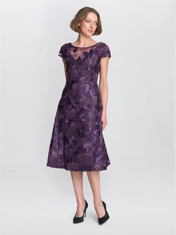 Abella Illusion Jewel Floral Dress