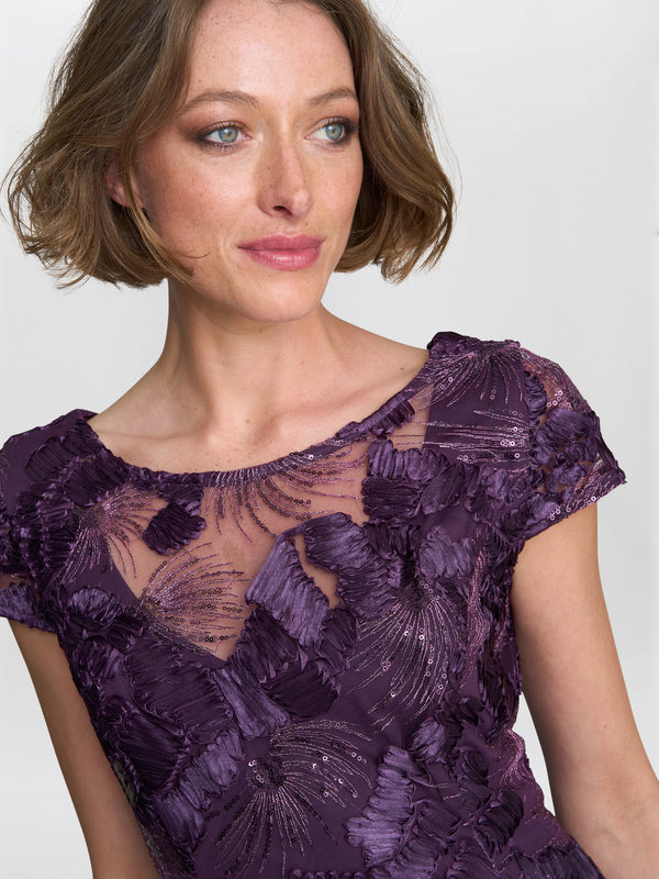 Abella Illusion Jewel Floral Dress