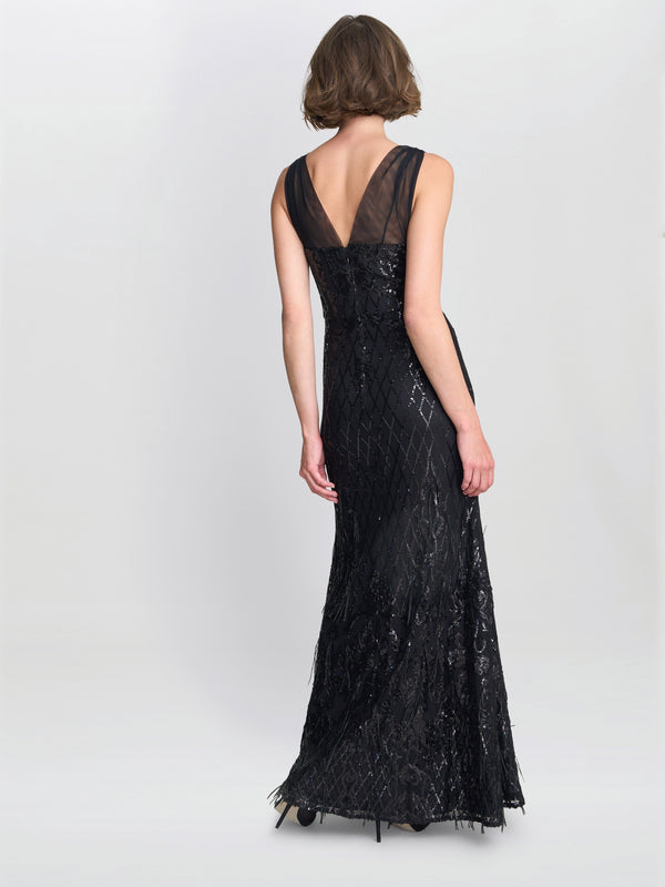 Tamsin Sleeveless Sequin Maxi Dress