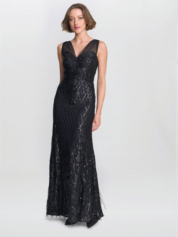 Tamsin Sleeveless Sequin Maxi Dress
