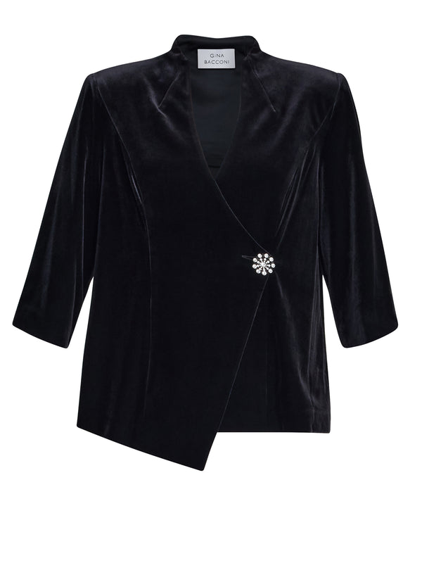 Tayla Velvet Wrap Blouse