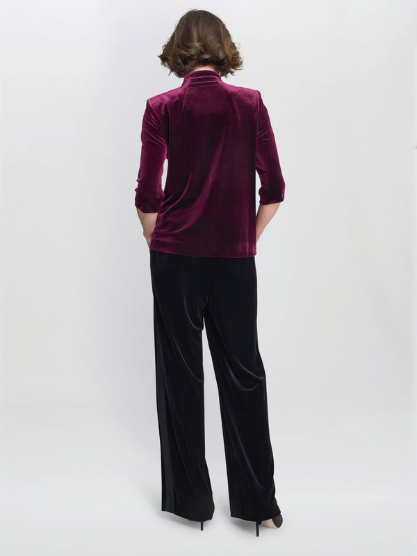 Tayla Velvet Wrap Blouse
